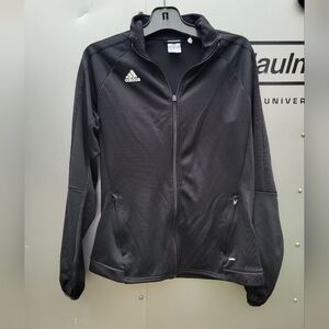 Adidas full zip up jacket / warm up , black size Large in great shape